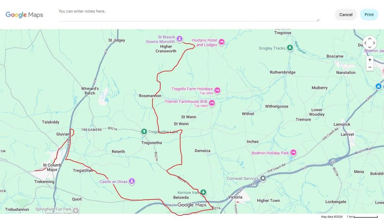Route Map for NVTRR 2026 2