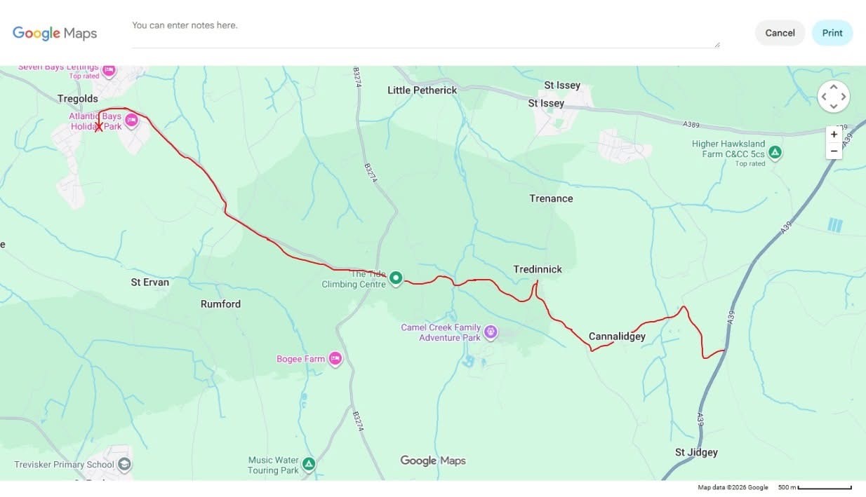 Route Map for NVTRR 2026 3